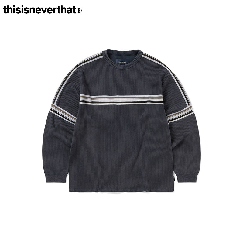 thisisneverthat® Striped Knit L/S Top卫衣套头卫衣男女情侣装