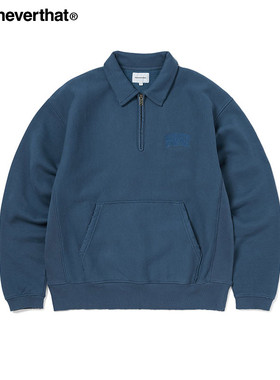 thisisneverthat®Damaged Half Zip Polo Sweatshirt半拉链卫衣男