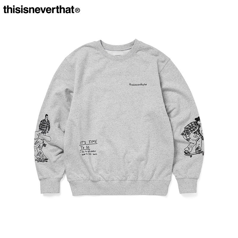 圆领背后字母印花潮玩艺套头卫衣