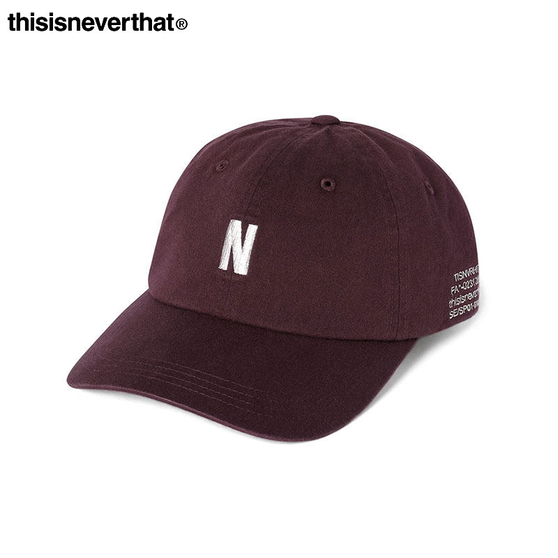 thisisneverthat&reg; N-Logo Cap秋冬新款字母刺绣鸭舌棒球帽