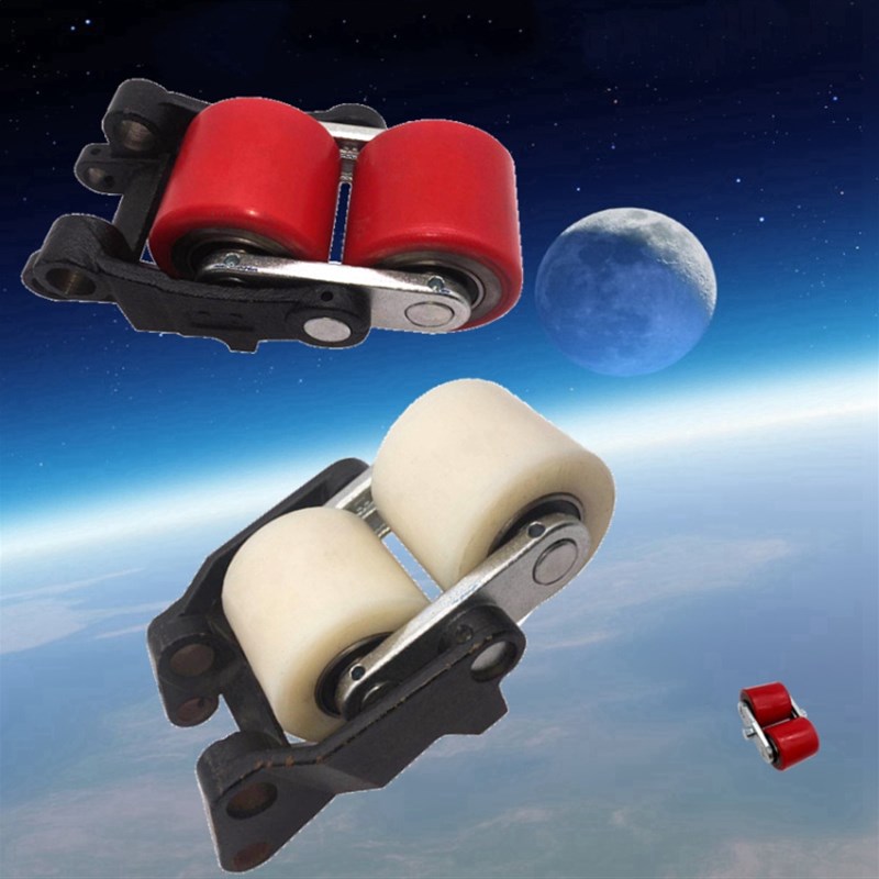 手动叉车配件如意液压叉车轮子地牛尼龙聚氨酯咕噜pu轮架总成诺力