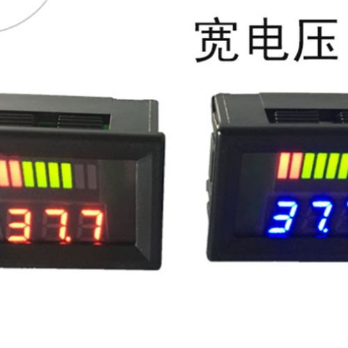 新款 宽电压双显5-70V直流数字电量表 锂电池数显电压表头精度高