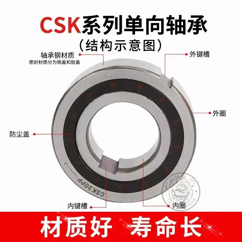 单向轴承CSK BB 8 10 12 15 17 20 25 30 35 40 PP 2K 内外带槽