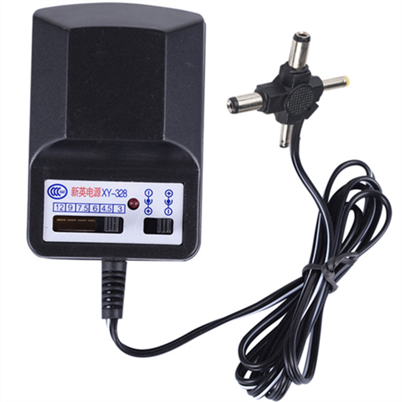 新英XY328 220V转3-12V可调变压器 随身听收音机复读机电源适配器