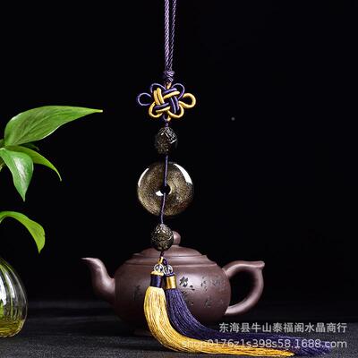 貅天然金耀内石貔汽车挂曜饰饰品黑石平安扣高档车FRY用品摆件挂