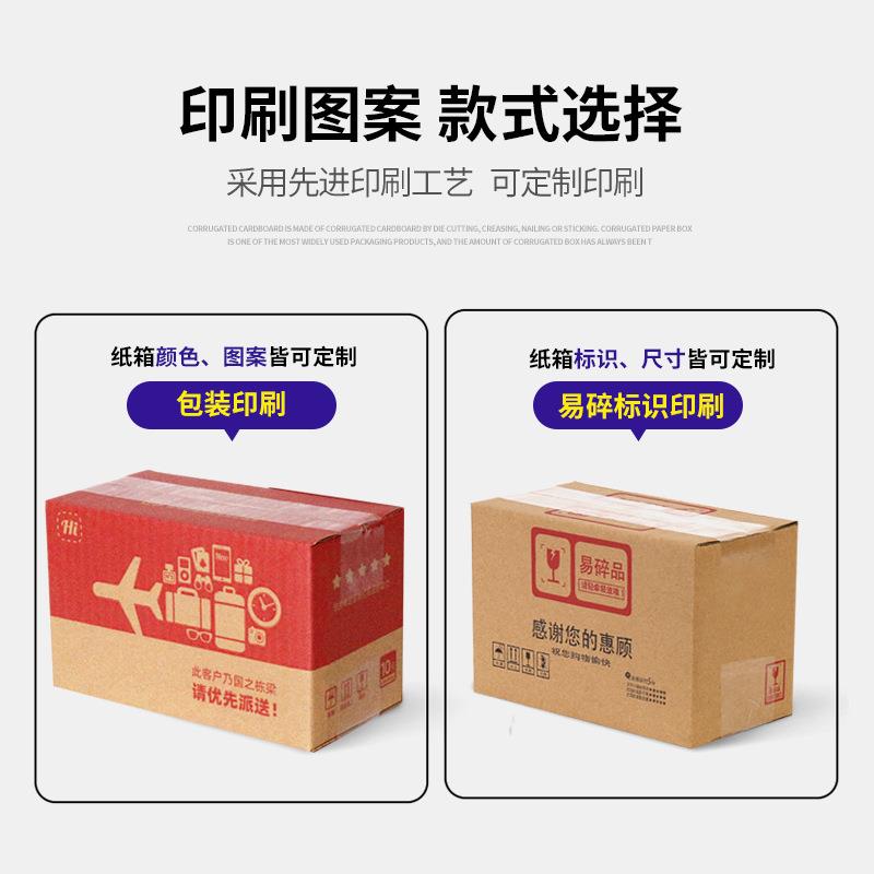 现货纸箱整袋搬家收纳箱纸盒打包正方形半高折叠纸板包装快递