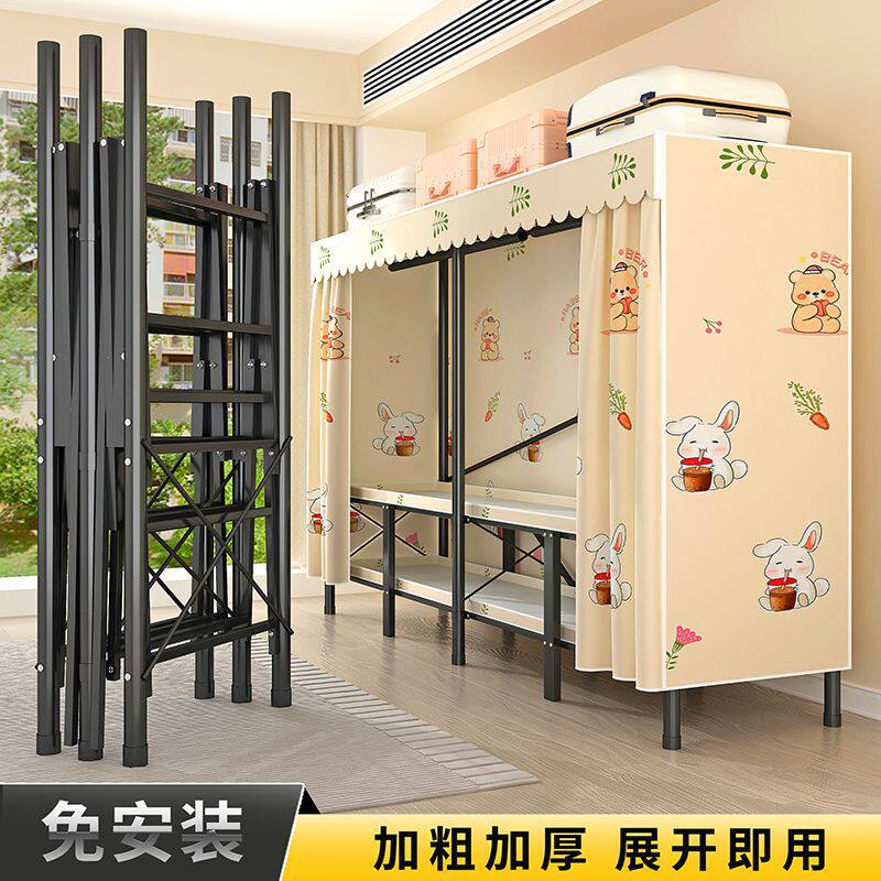 衣柜免安装折叠简易新型衣柜成品衣柜简易式宿舍衣柜货架式衣橱
