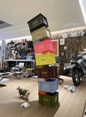 HTAP纳箱组外合工业风户车载厅加Toteline厚塑料多功能收移客动柜