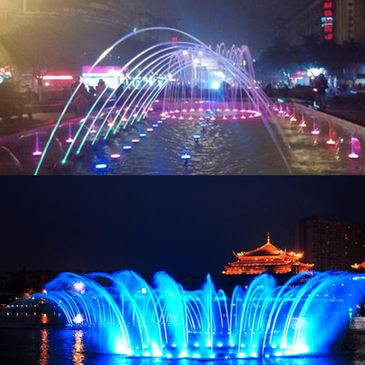不锈钢波光泉喷头大型广场互动游乐音乐喷泉厂家提供设备施工安装
