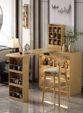 实木款吧台205新客厅吧台小户型家LZI用餐边阳台休闲小柜吧2台导