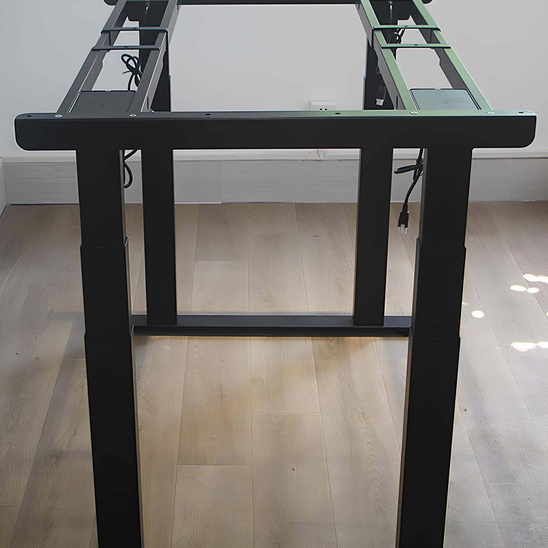 四电机电动升降四条桌腿用电脑办公家工作台桌985架构直播升降导