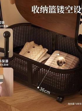 可移动挂架衣带镜子卧落式XOC全身镜一体衣帽室架试地衣镜子置物