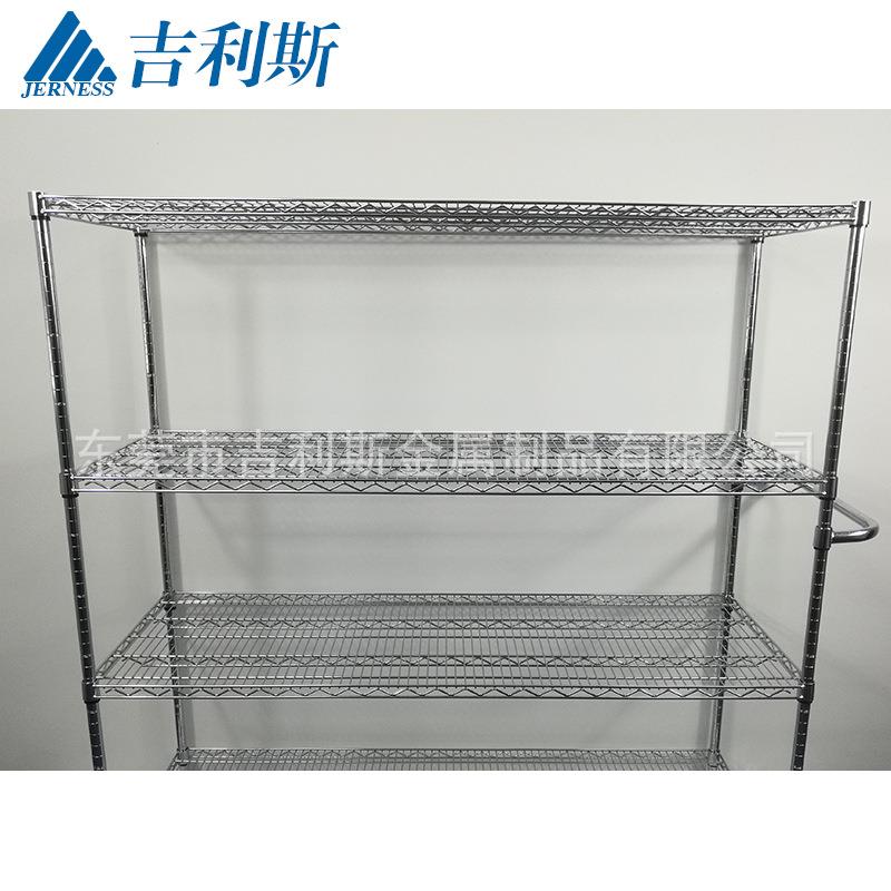 镀铬推车防静电线网推车不锈钢推车工具手推车镀铬线网货架带轮