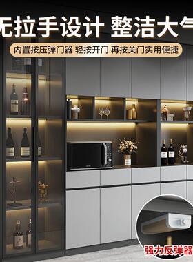 实木酒柜展柜一体家用储物柜奢客厅简靠墙高柜收纳GTU约轻餐边柜