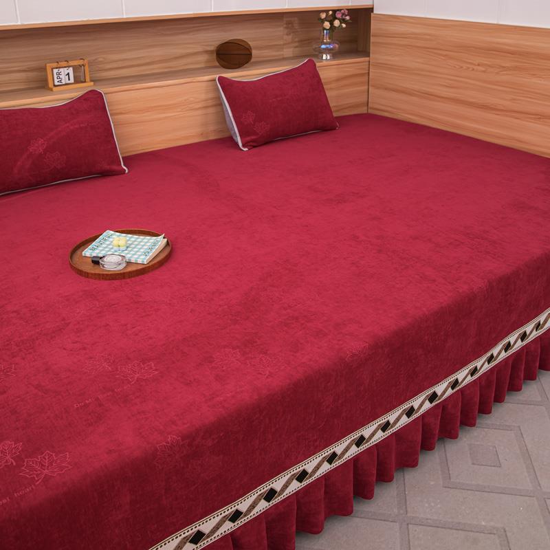 雪尼尔榻榻米定制床盖单件炕盖薄款防滑大床单东北土炕垫四季通用