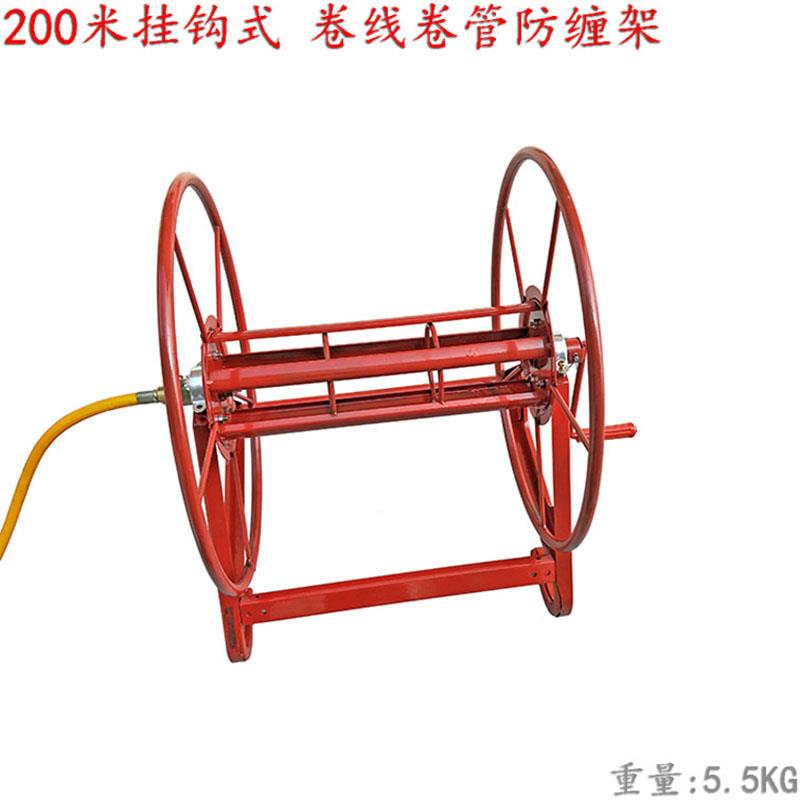 农用绕管架200米红色挂钩式喷雾泵打药收管器300米绕线卷管机加厚
