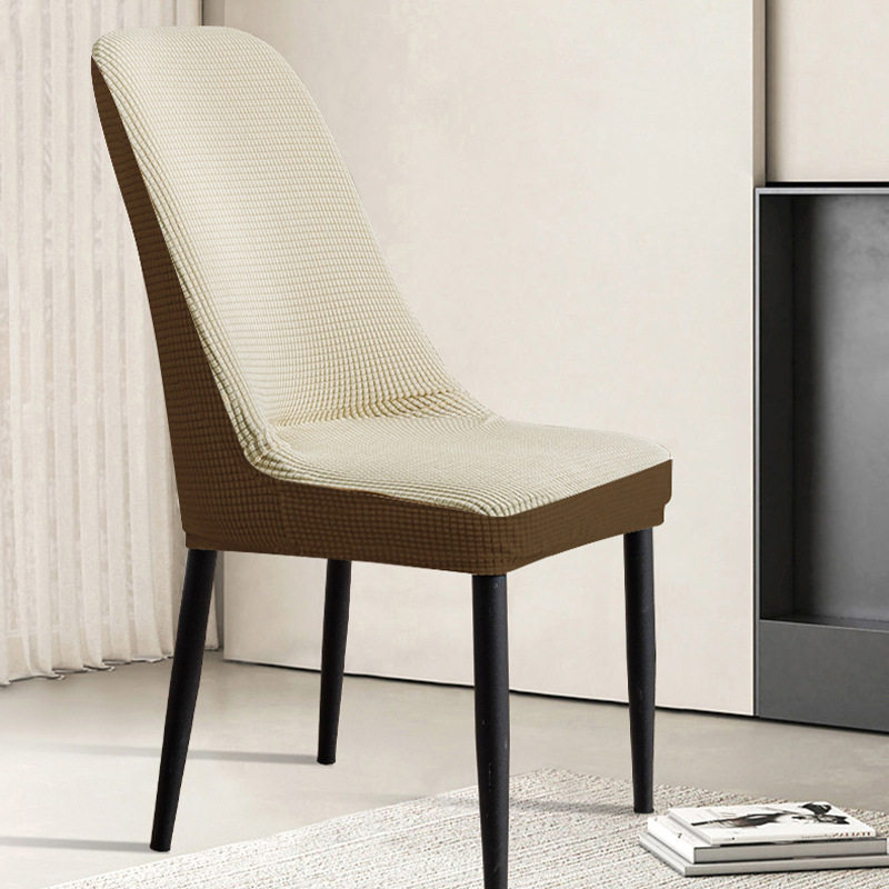 新款家用弹力椅子套罩四季通用靠背一体拼色凳子套餐桌座椅垫套装