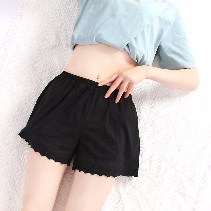 安全裤女夏天薄款防走光可外穿棉质保险短裤花边夏季打底裤