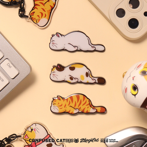 招吉猫原创可爱金属徽章胸针装饰