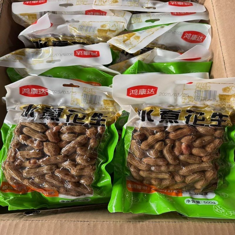 【鸿康达】带壳水煮花生卤汁即食五香袋装零食下酒菜
