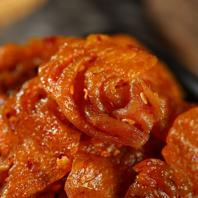 双誉北京烤鸭味素巴西素食品口水鸡甜味辣条散装零食辣片怀旧零食