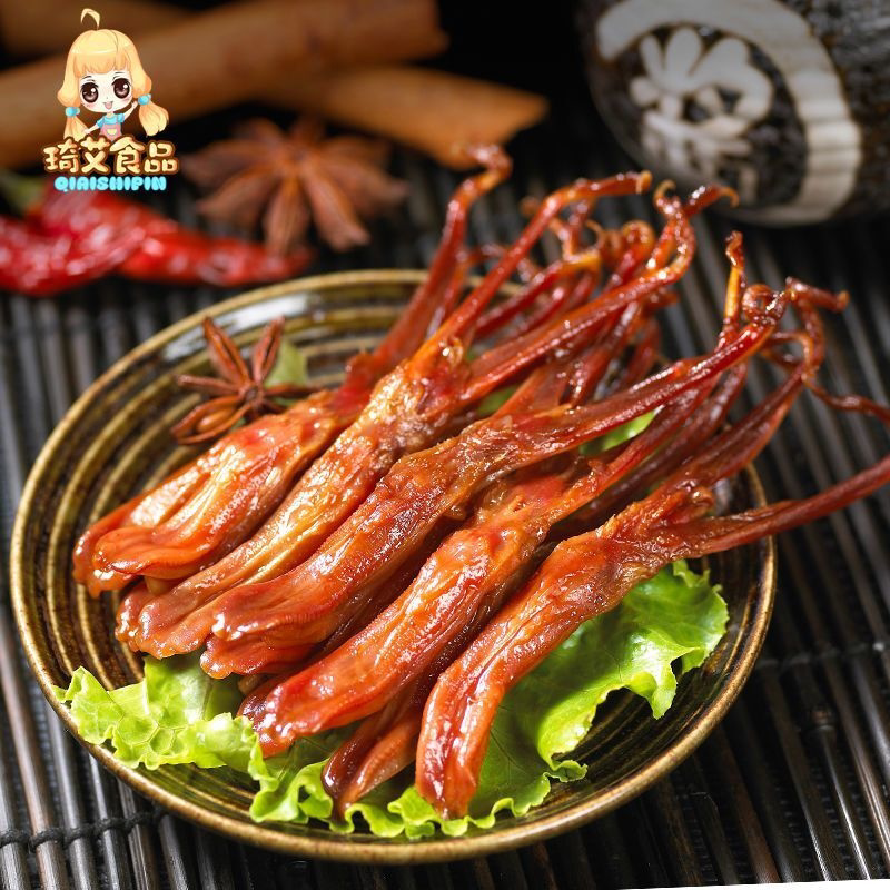 藤桥鸭舌头温州特产鸭肉零食香辣酱香鸭舌休闲食品小包装散装批发