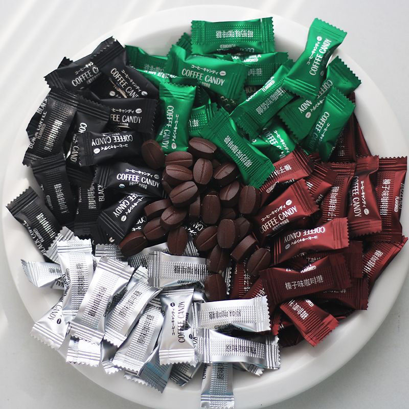 特浓咖啡豆糖犯困丝滑拿铁摩卡卡布奇诺嚼开车即食混合独立小包装