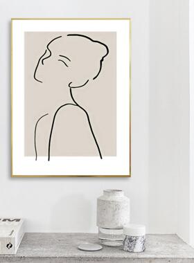 Masti挂画覆古客厅沙发背景墙卧室帆布入口可达豪华人物柿子装饰