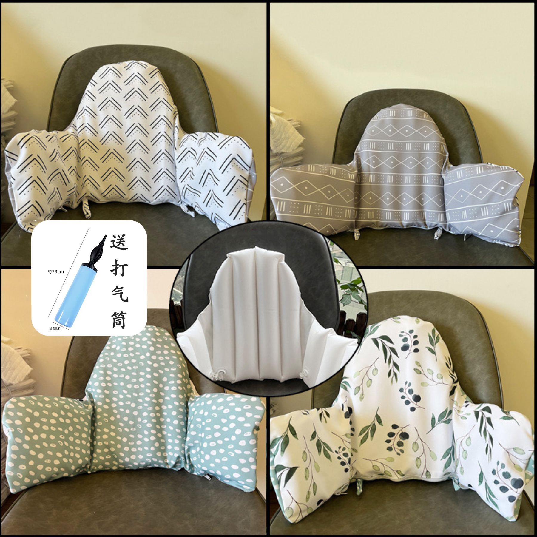 北欧风宝宝餐椅靠垫 靠背椅便携式充气靠垫 婴儿学坐防撞围栏