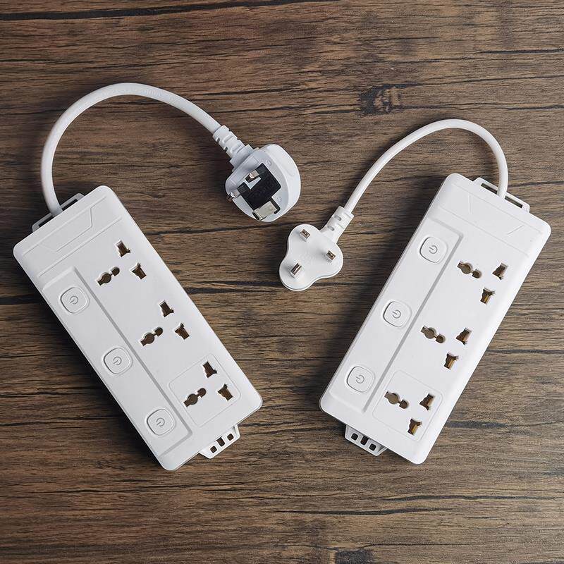 短线英标一转三带独立开关插座转换器英标美标中国香港排插英式