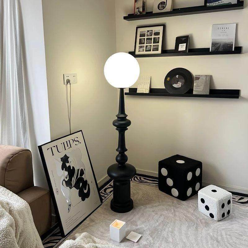 法式复古罗马柱落地台灯客厅沙发边氛围灯中古高级感主卧室床头灯,家装灯饰光源,置物功能落地灯,淘宝优惠券,粉丝福利购,淘宝优惠卷