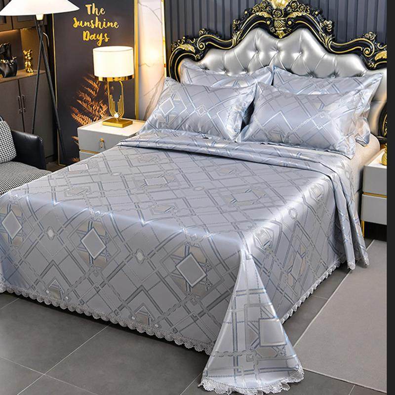 夏季冰丝凉席三件套可机洗折叠色织提花双人凉席垫1.8m空调软床垫,床上用品,冰丝席,淘宝优惠券,粉丝福利购,淘宝优惠卷