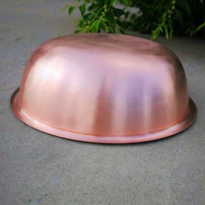 中式极简风大号脸面纯加厚光铜盆拉丝紫铜手工净身卫浴浴佛洗手哑