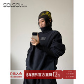 设计师品牌 25秋冬新款 休闲高领长袖 MM6 logo上衣 SOLSOL
