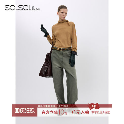 YCH工装牛仔直筒裤子