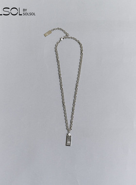 MM6简约复古纯色牌牌项链