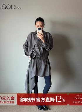 YCH 设计师品牌 26早春新款 不对称衬衫式连衣裙 SOLSOL买手店