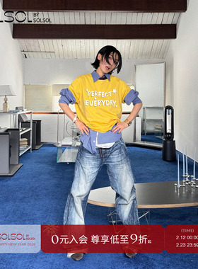 LOW CLASSIC Lc  设计师 25早秋新品 撞色字母印花短袖T恤 SOLSOL