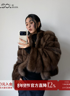 ADAPLAYS 设计师品牌 25秋冬新款 CITES认证进口紫貂外套 SOLSOL