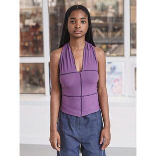 BASERANGE 设计师品牌 25早秋新品 罗纹挂脖上衣 SOLSOL买手店