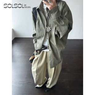 RECTO 设计师品牌 25春夏新款 复古格子衬衫  SOLSOL