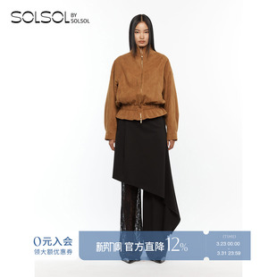 不规则蕾丝拼接裙裤 25秋冬新款 SOLSOL 设计师品牌 YCH