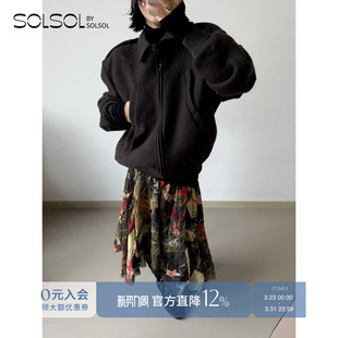 外套 MM6 羊毛休闲毛呢工装 25秋冬新款 SOLSOL 设计师品牌