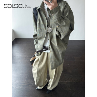 RECTO 设计师品牌 25春夏新款 复古格子衬衫  SOLSOL