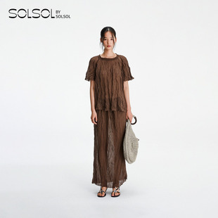 Cotemp 设计师品牌 26春夏新款 褶皱宽松上衣/半裙 SOLSOL