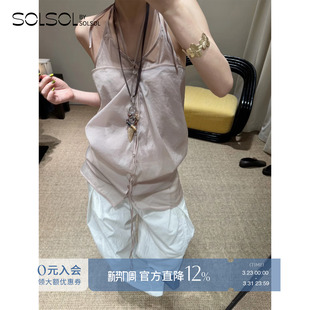 CLASSIC 上衣 设计师品牌 解构多穿无袖 SOLSOL 25春夏新款 LOW