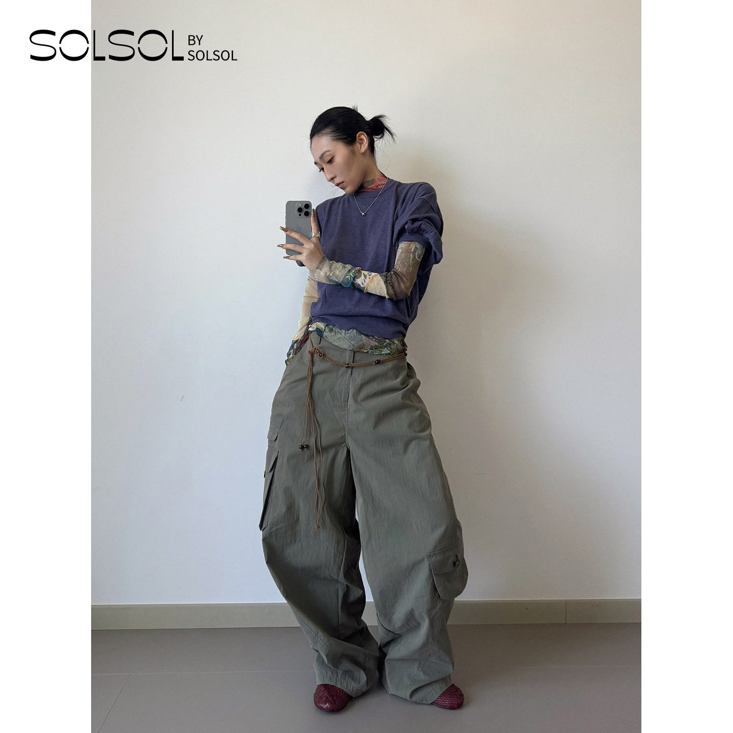 COTEMP 设计师品牌 25早秋新品 艾尔潘多口袋工装裤  SOLSOL										