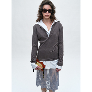 JACQUES WEI设计师品牌 25春夏新款 叠穿衬衫两件套SOLSOL