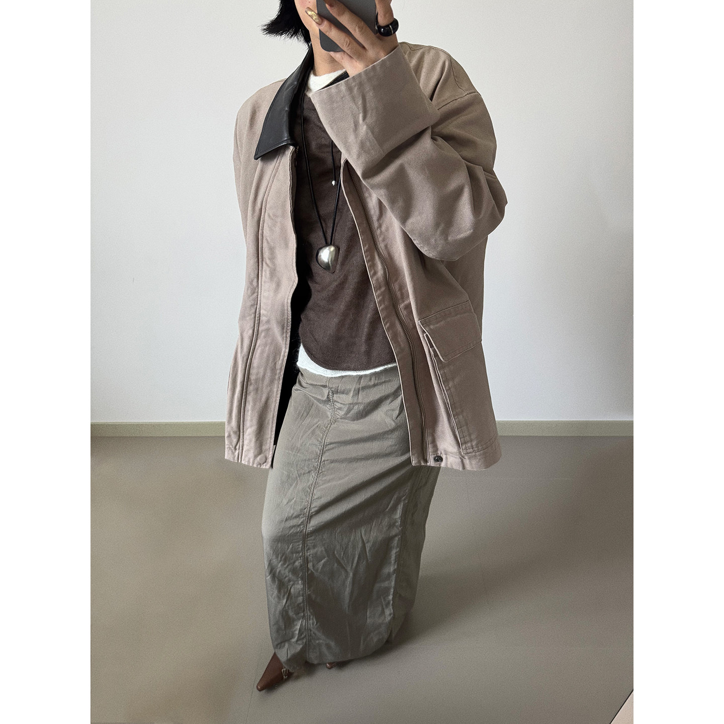 SOLSOLBYSOLSOL YEARLY PLAN品牌 24秋冬新款 立体剪裁双层半裙