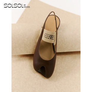 徽标绑带休闲低跟凉鞋 26早春新品 SOLSOL买手店 设计师品牌 MM6